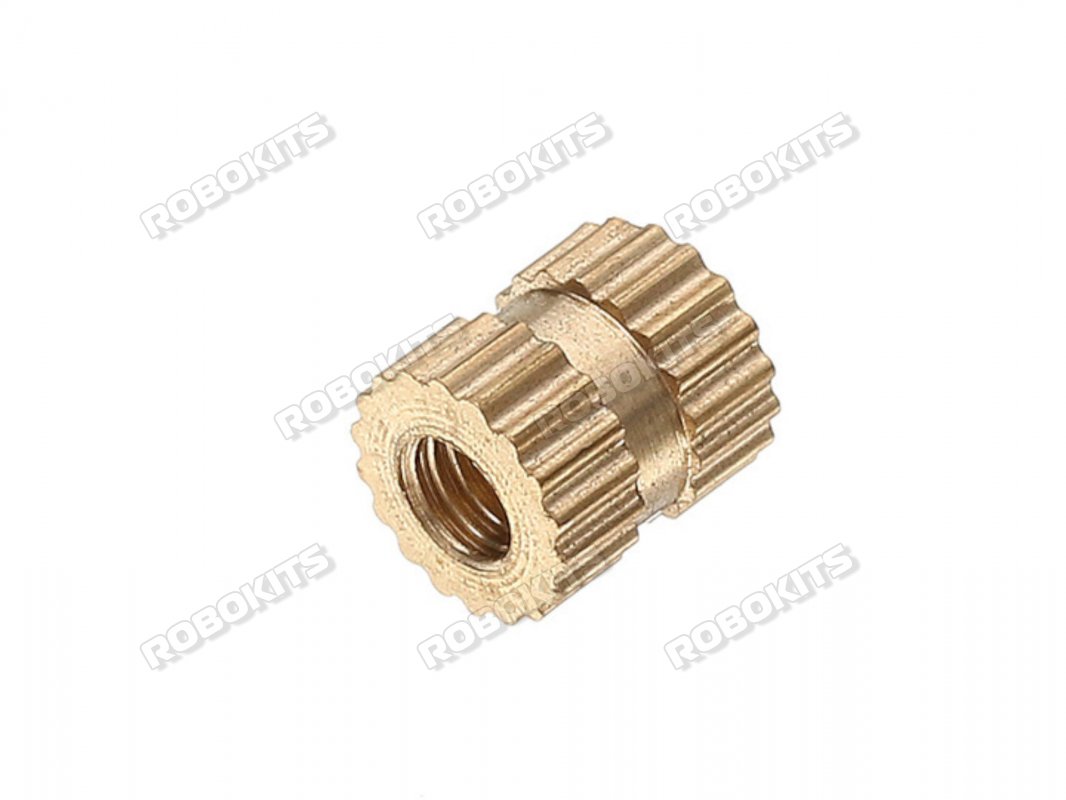 M3 X 5 mm outer diameter Brass Heat Threaded Round Insert Nut MOQ 25 Pcs