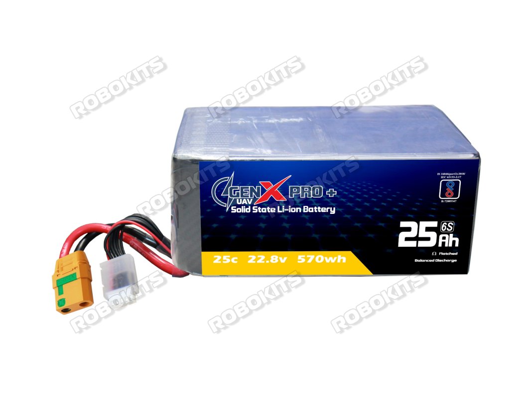 GenX Pro+ Solid State HV 22.8V 6S 25000mah 25C Premium Lithium Ion Solid State Rechargeable Battery for Agriculture