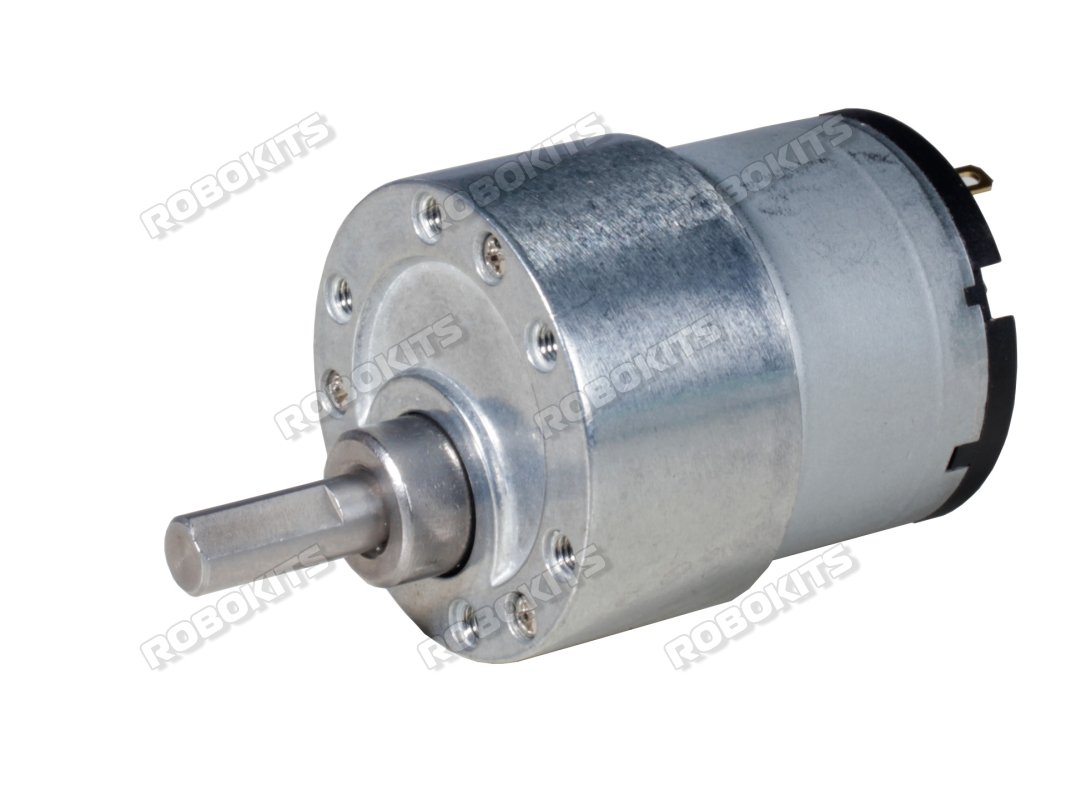 Rhino GB37 12V 20RPM 20kgcm DC Geared Motor with Back Shaft RHINO GB37 ...