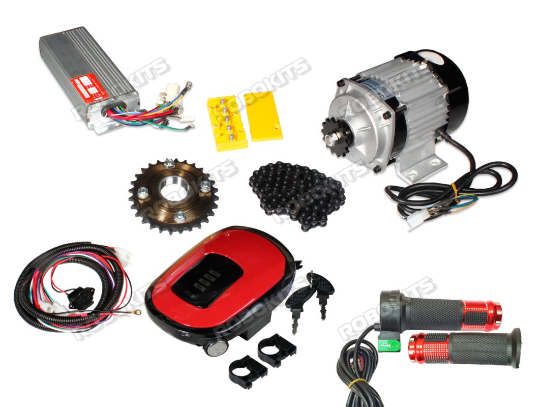 E-BIKE 48V 400RPM 750W BLDC GEARED MOTOR BM1109Z WITH COMPLETE E-BIKE ACCESSORIES KIT
