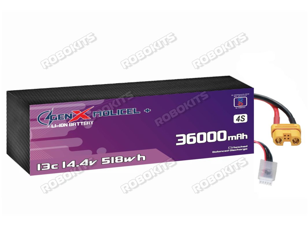 GenX Molicel+ 14.4V 36000mah 13C Premium Lithium Ion Rechargeable Battery