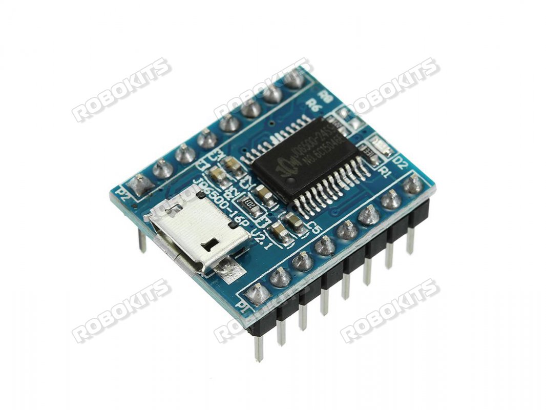 JQ6500 Mini MP3 Voice Module 16Mbit Flash memory UART