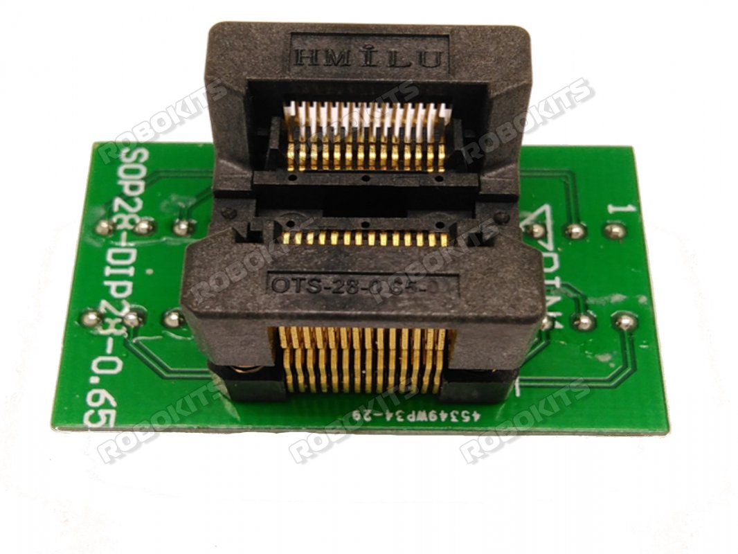 Programming Socket for SSOP28 TSSOP28 to 28pin Breakout with 5.3-5.7mm IC Width and 0.65mm Pitch