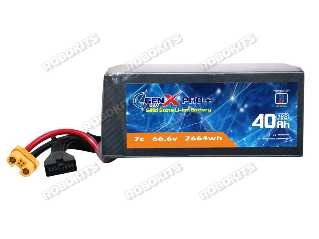 GenX Pro+ Solid State 66.6V 18S 40000mah 7C Premium Lithium Ion Solid State Rechargeable Battery 350wh/kg